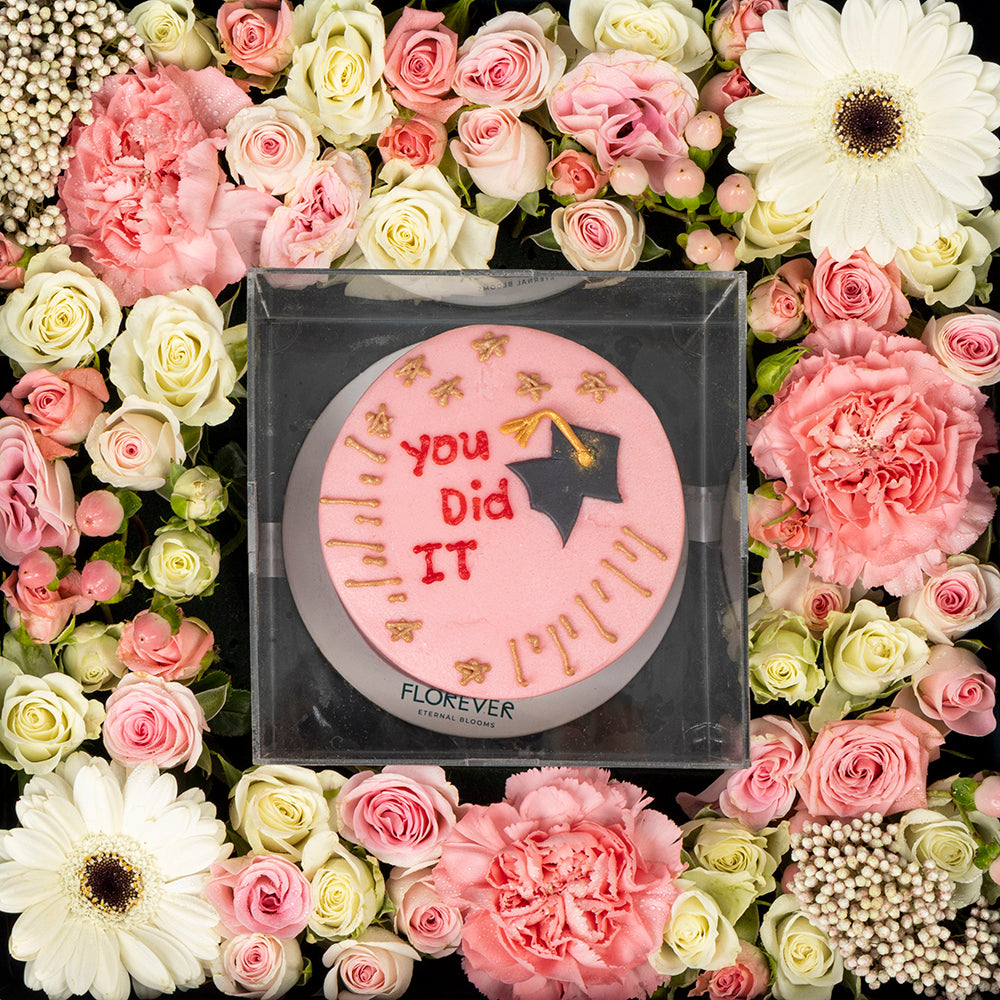 Pink White Grad Box