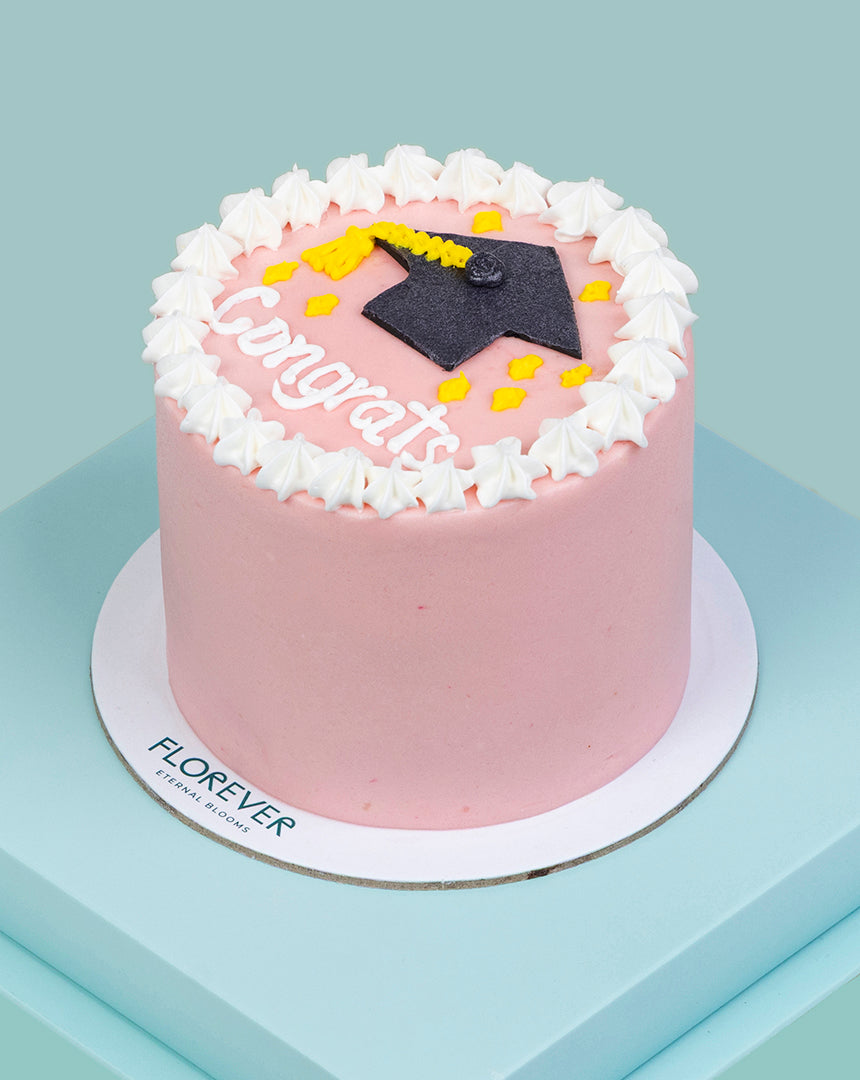 Pink Grad Cake