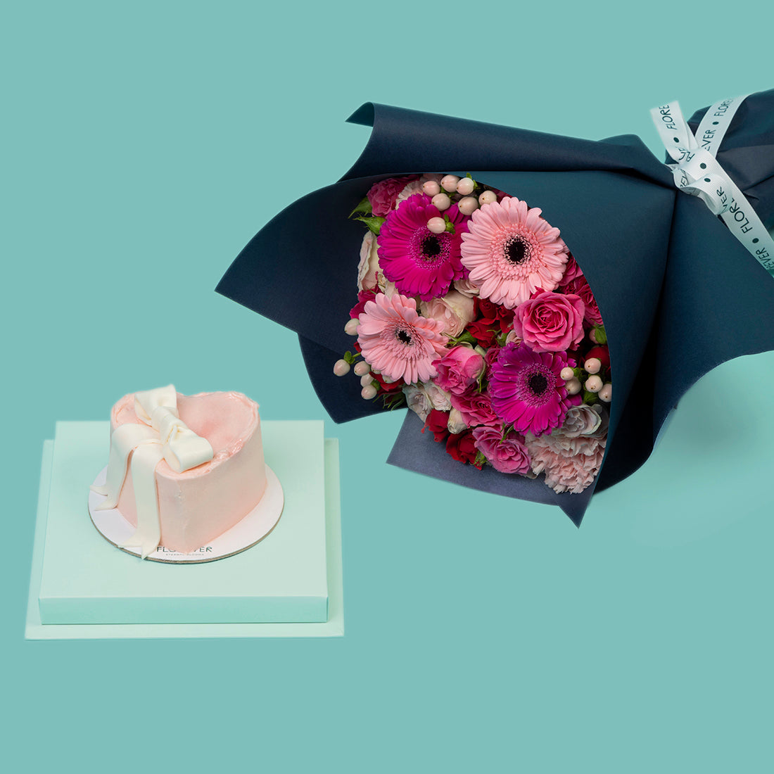 Pink Bow Bouquet