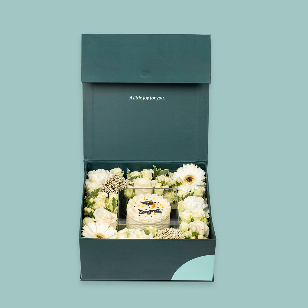 White Graduation Box
