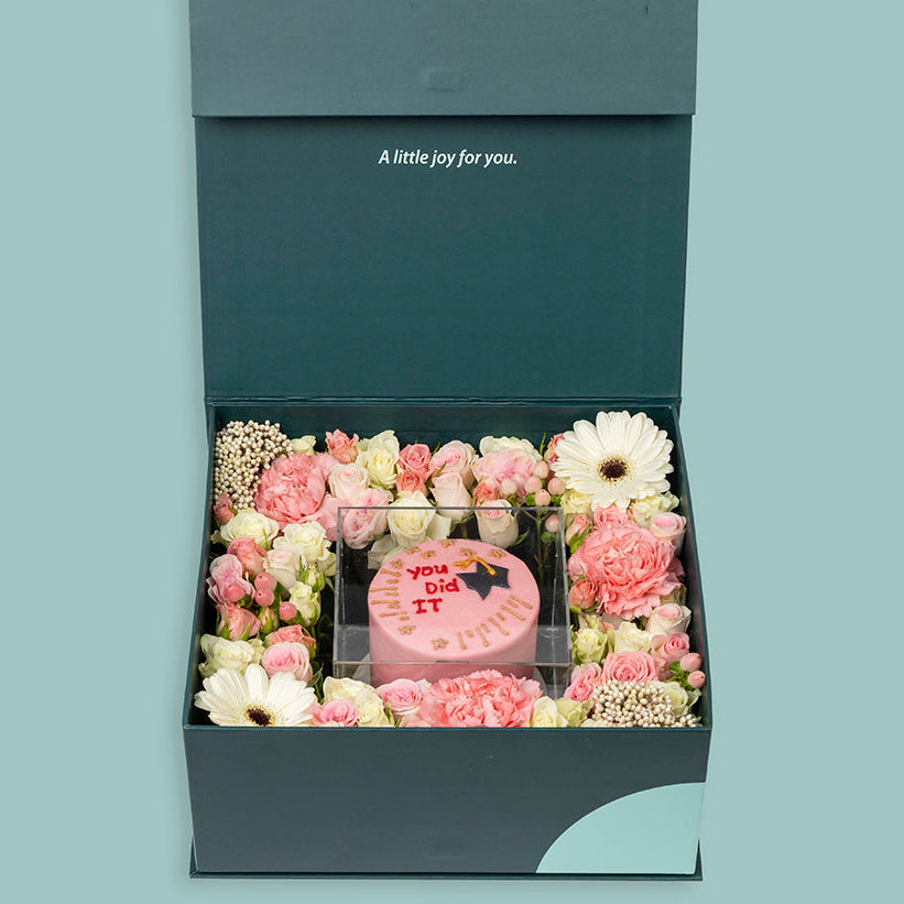 Pink White Grad Box