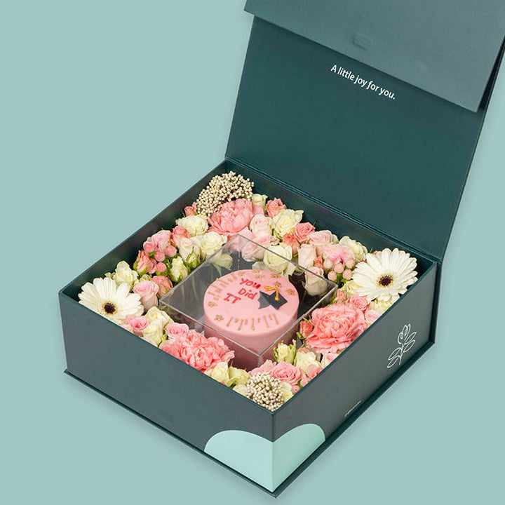Pink White Grad Box