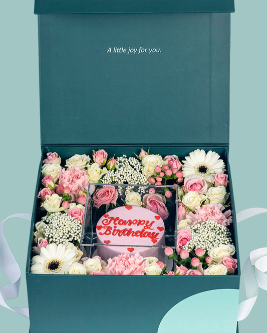 Pink-White Cake Box