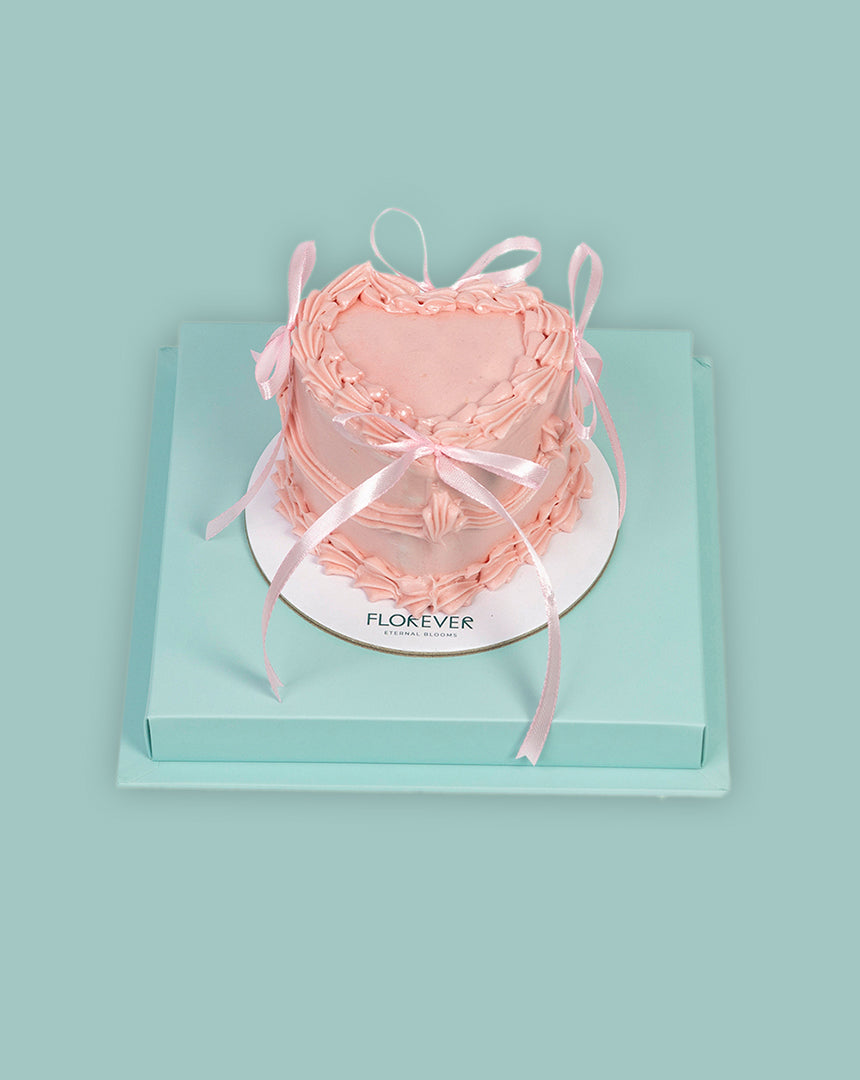 Heart Ribbon Cake