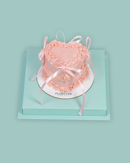 Heart Ribbon Cake