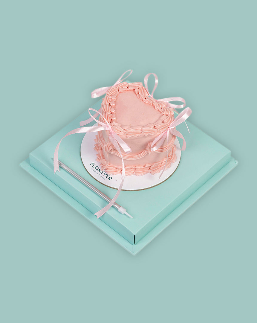Heart Ribbon Cake